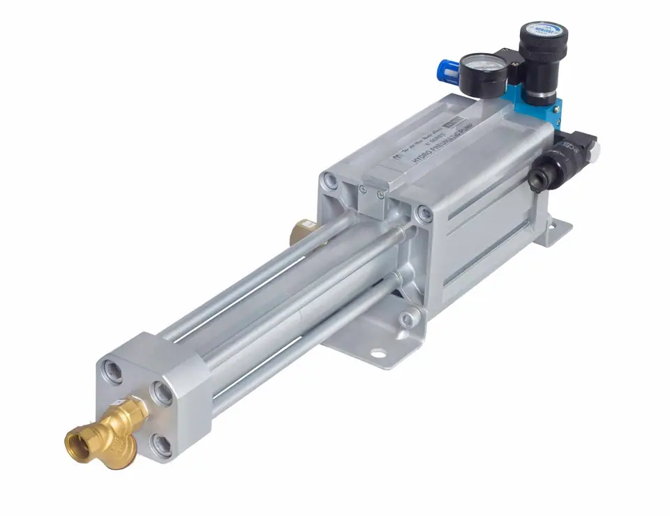 Aluminium pneumatic cylinder with fittings